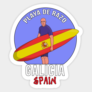 Razo Beach Galicia Spain Sticker